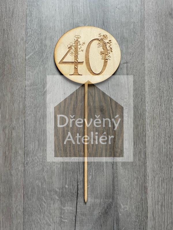 Gravura s květinou 40.