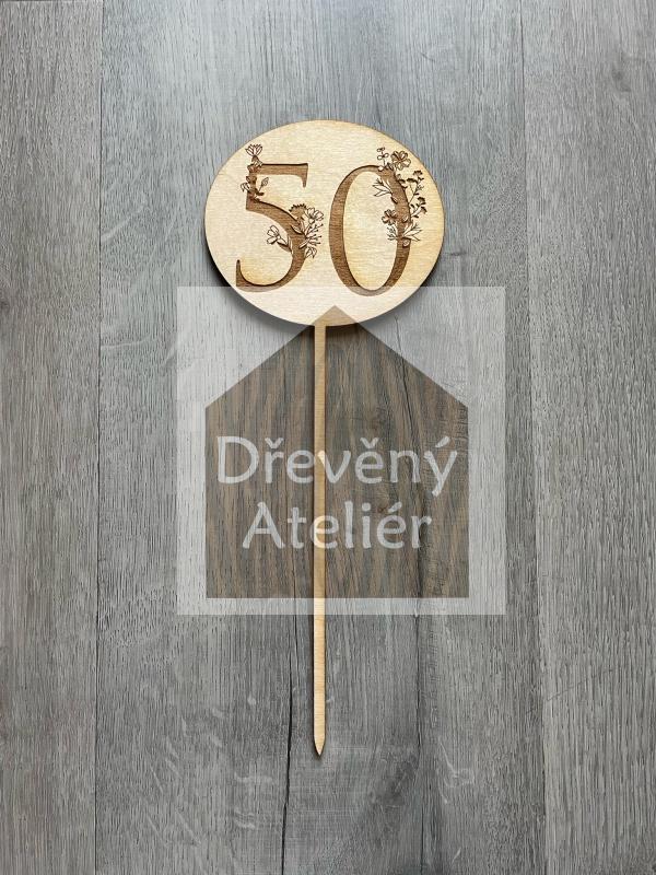 Gravura s květinou 50.