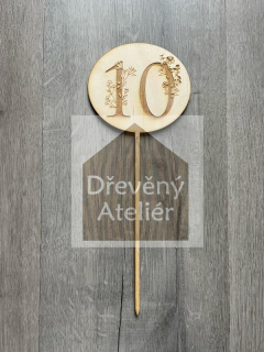 Gravura s květinou 10.