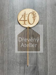 Gravura s květinou 40.