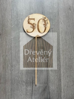 Gravura s květinou 50.