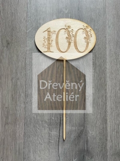 Gravura s květinou 100. 