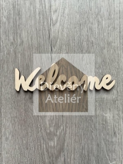 Dřevěný nápis Welcome