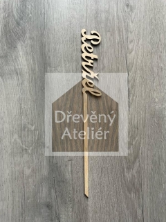 Petržel - Dřevěná cedulka na bylinky
